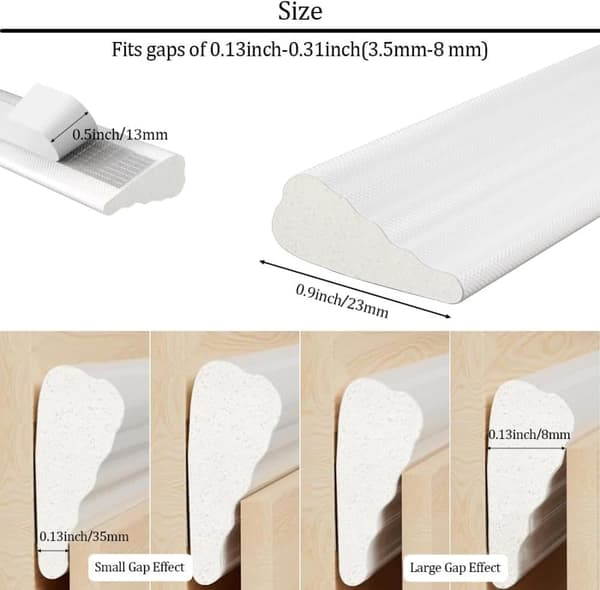 Lollanda Sealing Strips – Itseliimautuva vaahtomuovinauha oviin ja ikkunoihin, tiivisteet hyönteisiä, vetoa ja pölyä vastaan