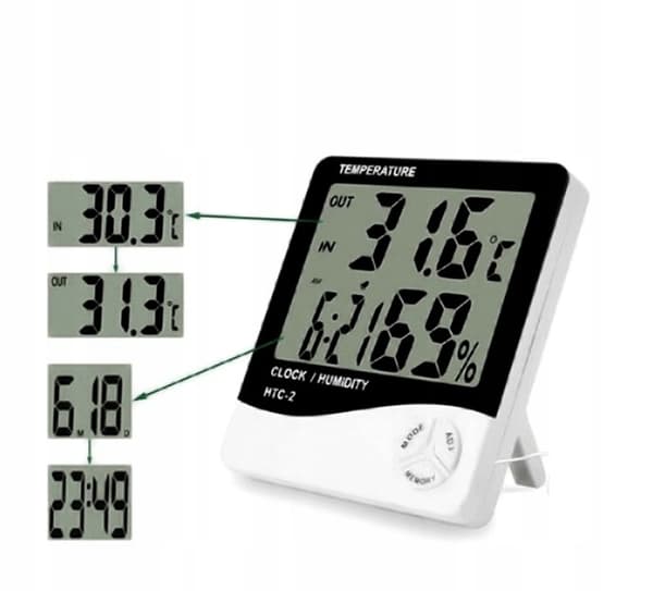 VEJRSTATION TERMOMETER HYGROMETER VEJR INDENDØRS ELEKTRONISK