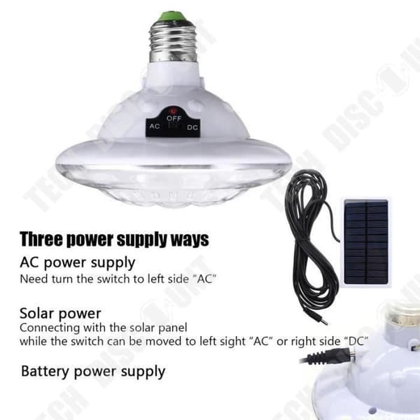 TD® 22LED Solarlampa utomhus Trädgård + fjärrkontroll + 6V 1W solpanelsbelysning vandring camping nattlampa