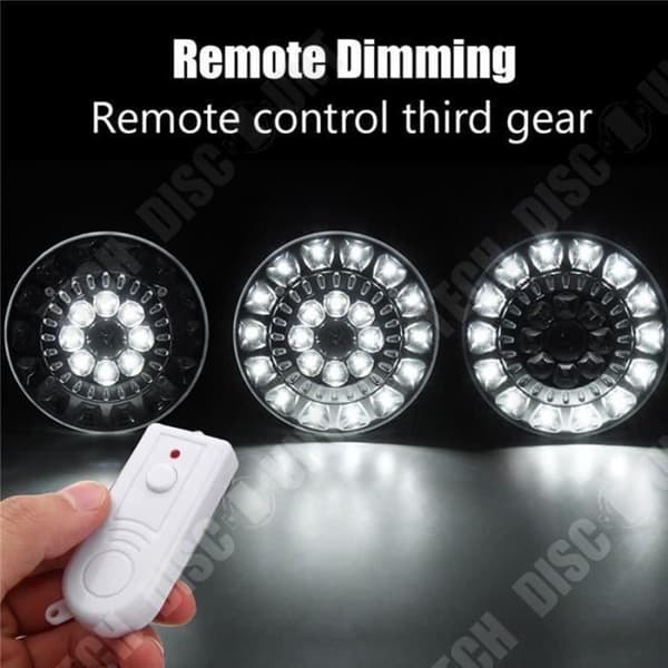 TD® 22LED Solarlampa utomhus Trädgård + fjärrkontroll + 6V 1W solpanelsbelysning vandring camping nattlampa