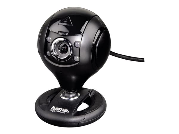 Hama "Spy Protect" HD Webcam - Nettkamera - farge - 1,3 MP - 1280 x 720 - lyd - USB 2.0 Sort