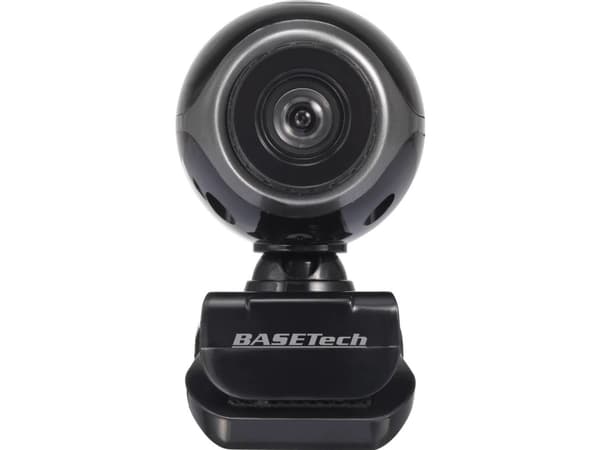 BASETech BS-WC-01, 640 x 480 piksler, USB 2.0, Svart, Spenne, Plastikk, CMOS