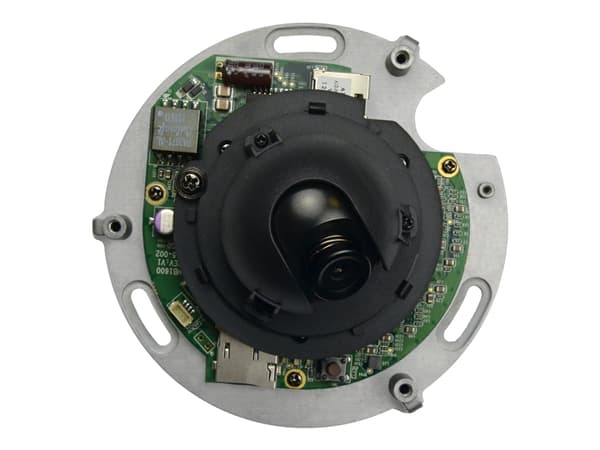 LevelOne FCS-3054 - Nettverksovervåkingskamera - kuppel - hærverkssikker - farge - 3 MP - 2048 x 1536 - fast irisblender - fastfokal - LAN 10/100 - M Svart, Vit