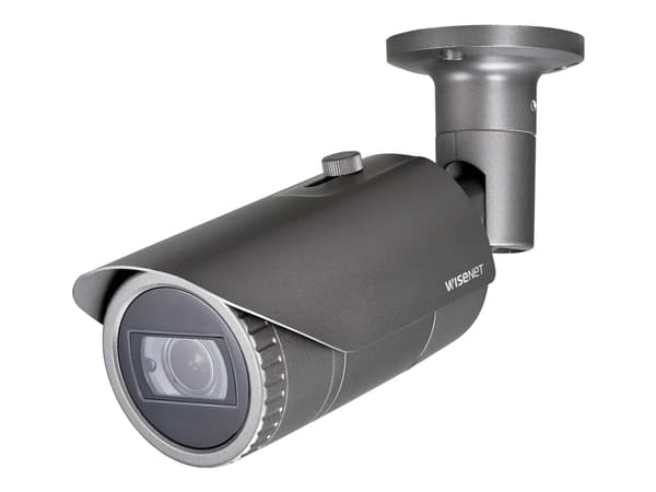 Hanwha Vision WiseNet Q QNO-6082R - Nätverksövervakningskamera - färg (Dag&Natt) - 2 MP - 1920 x 1080 - motoriserad - komposit - LAN 10/100 - MJPEG, Grå