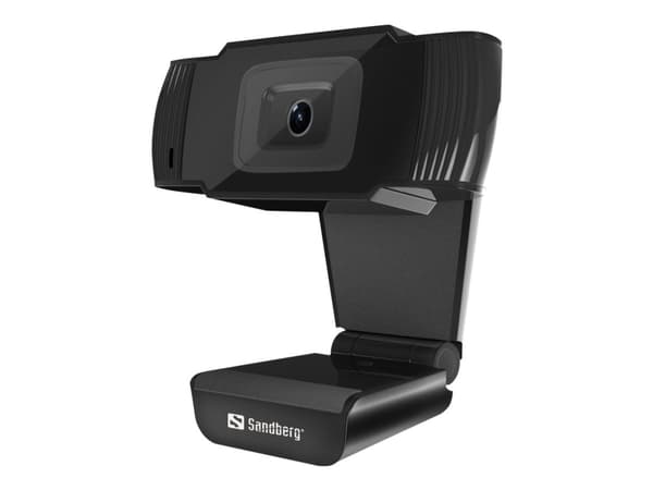 Sandberg USB Webcam - inbyggd stereomikrofon - USB 2.0 - perfekt för online-möten