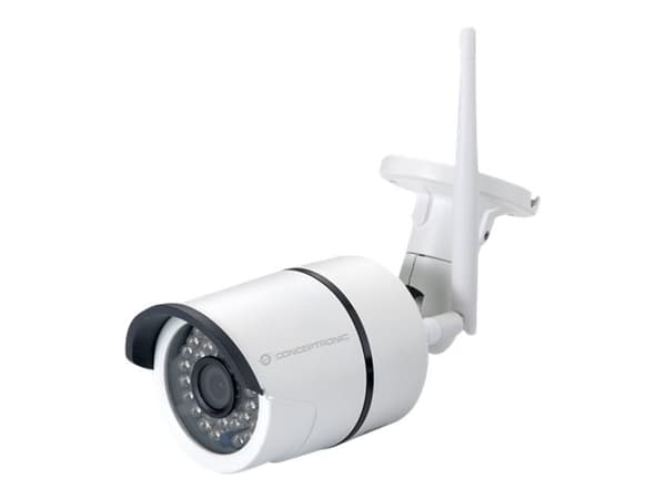 Conceptronic JARETH HD Wireless Cloud IP Camera - Nettverksovervåkingskamera - utendørs - værbestandig - farge (Dag og natt) - 1,3 MP - 1280 x 720 - Hvit