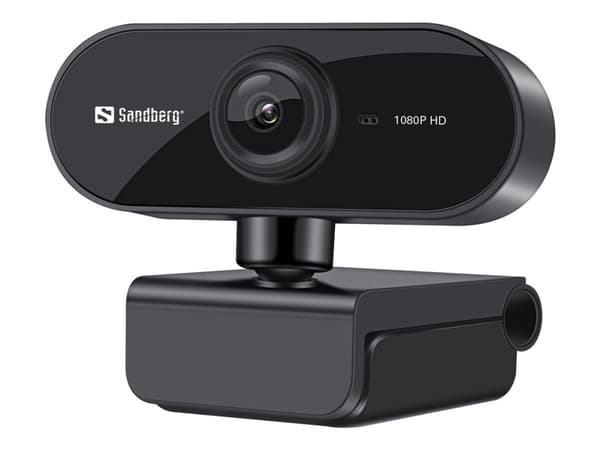 Sandberg USB Webcam Flex - Nettkamera - farge - 2 MP - 1920 x 1080 - 1080p - fastfokal - lyd - USB 2.0