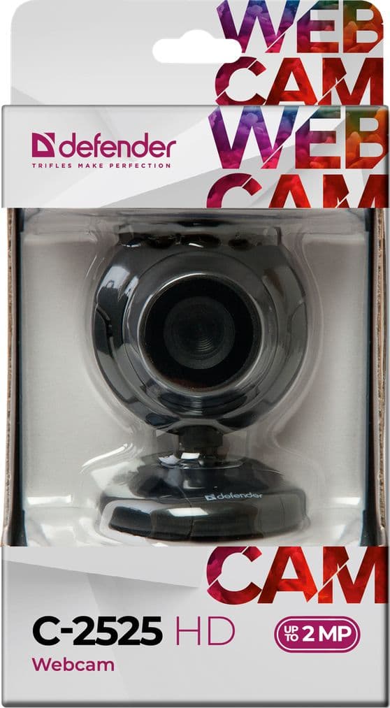 Defender C-2525HD, 2 MP, 1600 x 1200 piksler, 30 fps, 640x480@30fps, 1600 x 1200 piksler, veiledning