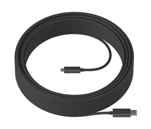 Logitech Strong - USB-kaapeli - USB Type A (han) til USB-C (han) - USB 3.2 Gen 2 - 25 m - plenum, aktiivinen optinen kaapeli (AOC)