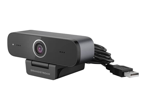 Grandstream GUV3100 - Nettkamera - farge - 2 MP - 1920 x 1080 - 720p, 1080p - lyd - USB 2.0 - MJPEG, H.264, H.265, YUV2 - DC 5 V Sort