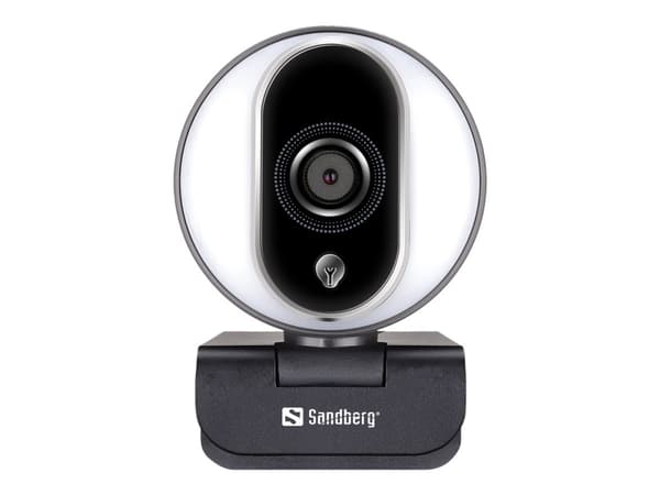 Sandberg Streamer USB Webcam Pro - Direktestrømningskamera - farge - 2 MP - 1920 x 1080 - 720p, 1080p - lyd - USB 2.0 - H.264