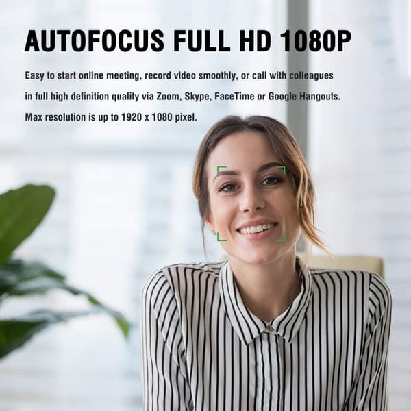 AUSDOM AF640 1080P Webcam Autofokus