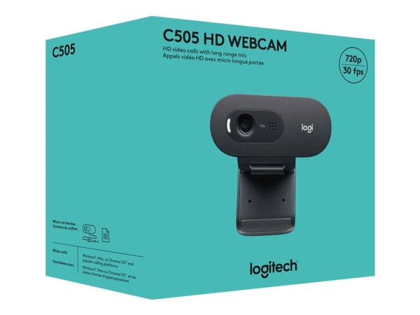 Logitech C505 - Nettkamera - farge - 720p - fastfokal - lyd - USB