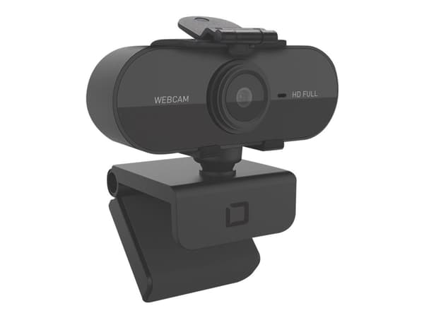 DICOTA Webcam PRO Plus Full HD - Nettkamera - farge - 1920 x 1080 - 1080p - lyd - USB 2.0