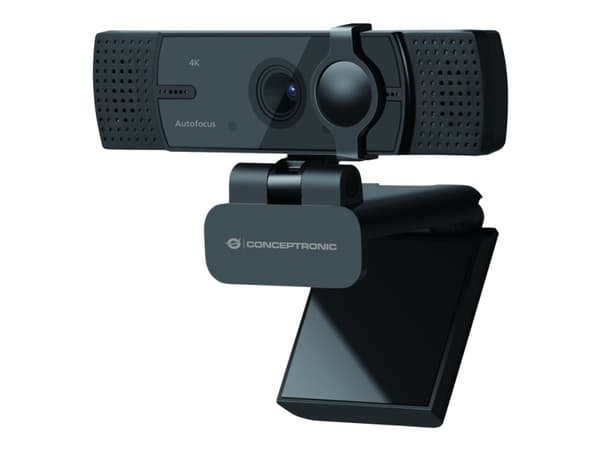 Conceptronic AMDIS07B - Nettkamera - farge - 8,3 MP - 3840 x 2160 - 4K - fastfokal - lyd - USB 2.0 - MJPEG, YUY2 - DC 5 V