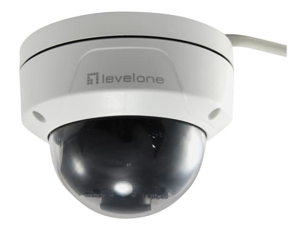 LevelOne FCS-3087 - Verkkoturvakamera - kupu - ulkokäyttöön - vandaalinkestävä / säänkestävä - väri (päivä/yö) - 5 MP - 2560 x 1920 - kiinteä polttov
