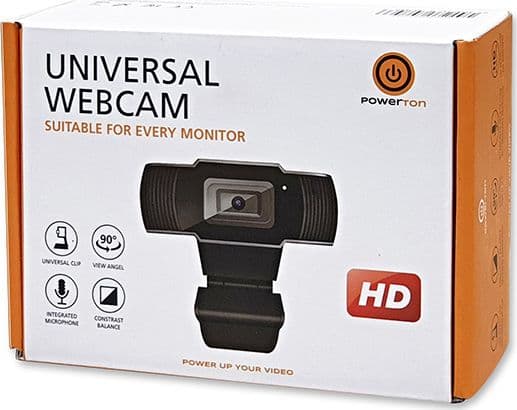 Powerton Powerton HD webcam PWCAM1 webcam, 720p, USB, black