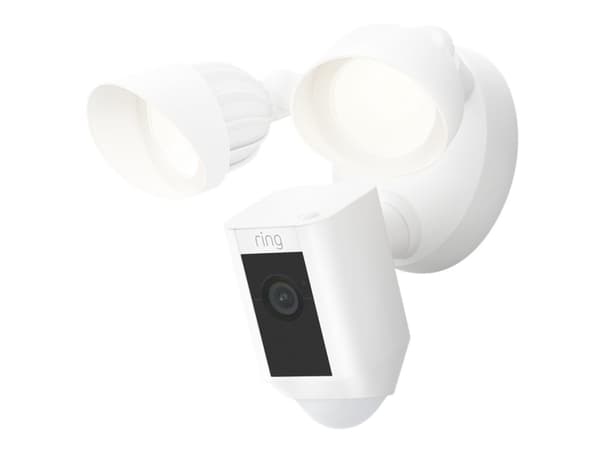 Ring Floodlight Cam Wired Plus, IP-turvakamera, Ulkona, Langaton, 2000 lm, 3000 K, Katto/seinä