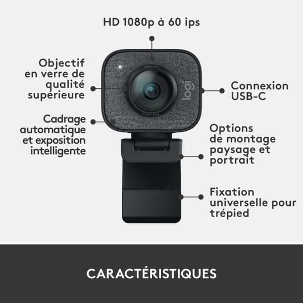 StreamCam webbkamera - FHD - LOGITECH - svart