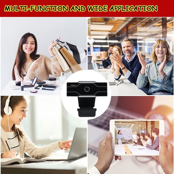 1080P Full HD-kamera USB-webkamera PC Desktop Bærbar CMOS-webkamera med mikrofon (sort)