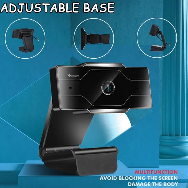 1080P Full HD-kamera USB-webkamera PC Desktop Bærbar CMOS-webkamera med mikrofon (sort)
