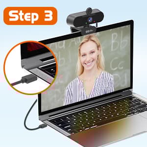 ELEGIANT Webcam med Microfono 1080P HD, Webkamera med Treppiede PC-kamera og Privacy Cover USB Plug & Play pr. computer, Skype, Chat Video og