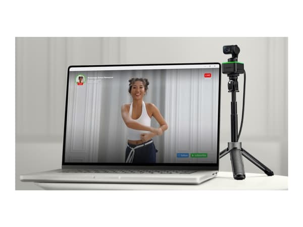 Insta360 Link - Nettkamera - panorering / tipping - farge - 3840 x 2160 - lyd - USB 2.0 - H.264, MJPEG - DC 5 V