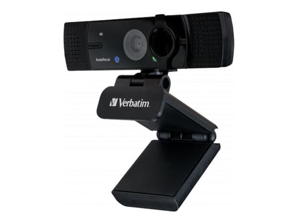 Verbatim AWC-03 - Nettkamera - farge - 3840 x 2160 - 4K - lyd - USB 2.0 Sort