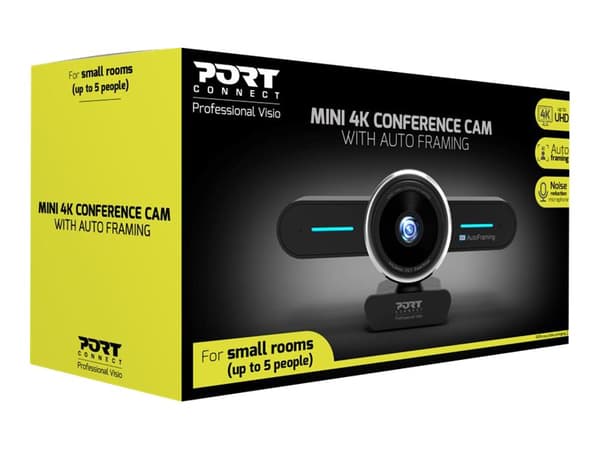 PORT Connect - Konferenskamera - färg - 8,3 MP - 3840 x 2160 - 4K - USB-C - MJPEG, YUV - DC 5 V