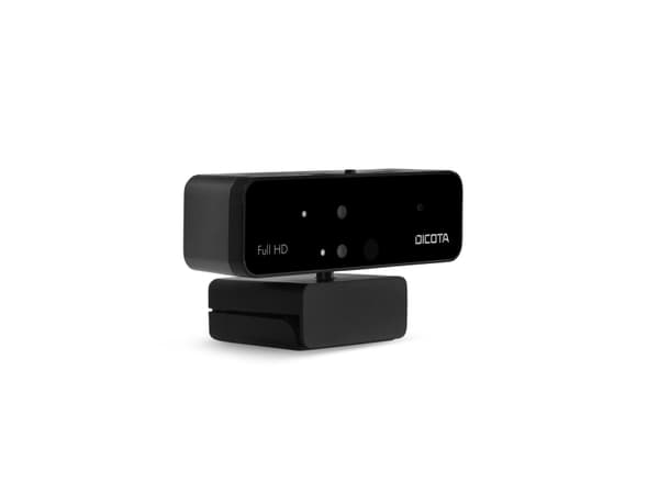 DICOTA Webcam PRO Face Recognition - Nettkamera - farge - 1920 x 1080 - 1080p - lyd - USB 2.0