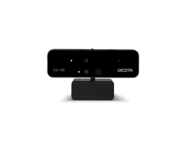 DICOTA Webcam PRO Face Recognition - Nettkamera - farge - 1920 x 1080 - 1080p - lyd - USB 2.0