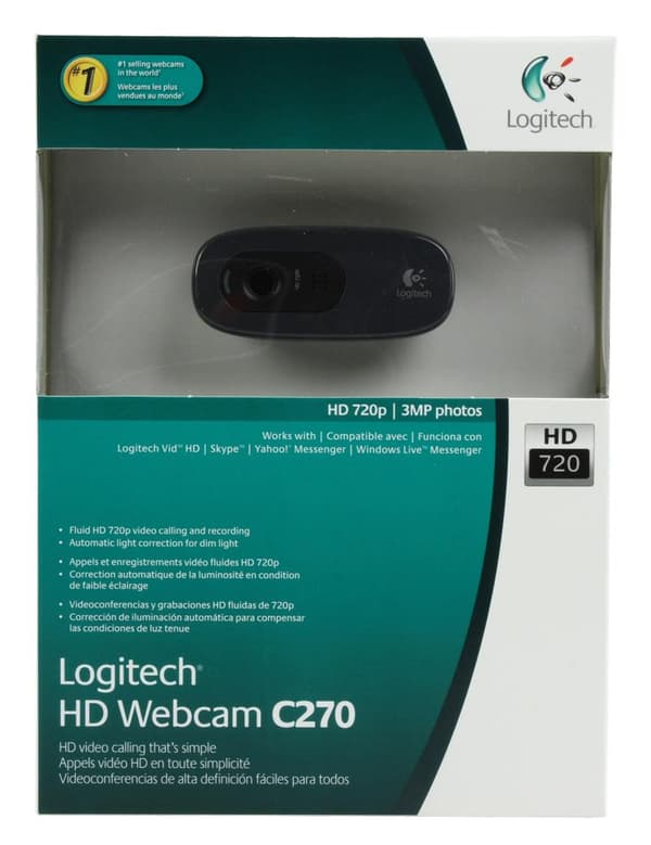 Logitech HD Webcam C270 - Webkamera - farve - 1280 x 720 - lyd - USB 2.0