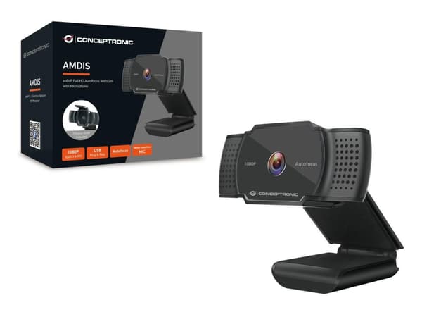 Conceptronic AMDIS06B Webcam 1920 x 1080 pixels USB 2.0 Sort (AMDIS06B)