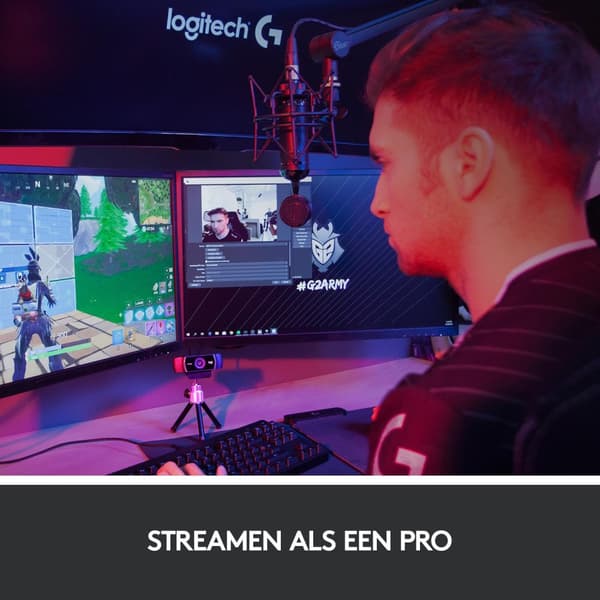 Logitech - Webbkamera - C922 Pro Stream-webbkamera - Full HD-webbkamera - FULL HD 1080P/30fps - Svart