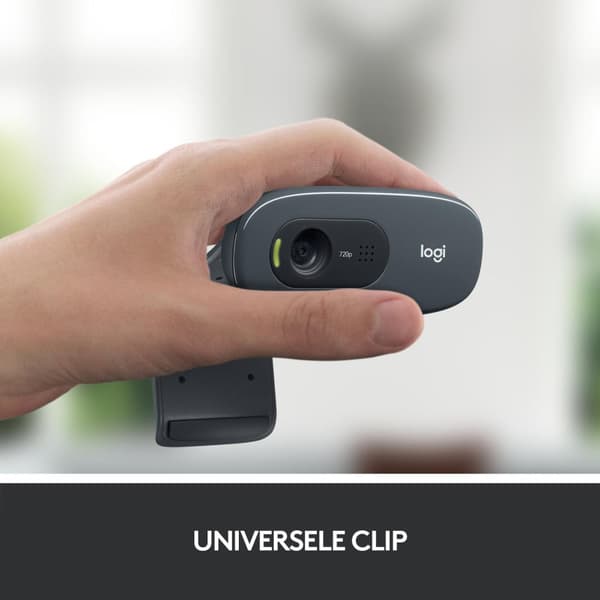 Logitech C270 HD Webcam - Webcam - Farve - 1280 x 720 - 720p - Lyd - USB 2.0 - Universitet