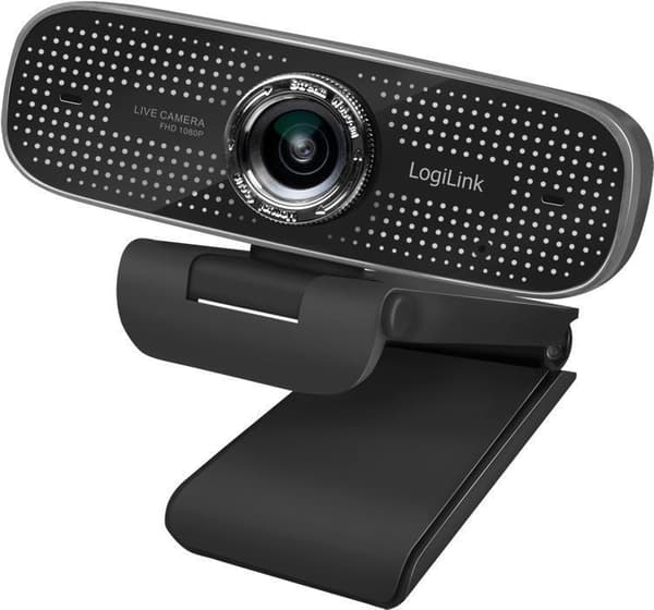 LogiLink Conference HD - Webkamera - farve - 2 MP - 1920 x 1080 - fast brændvidde - lyd - USB 2.0 - MJPEG, YUV2 Sort