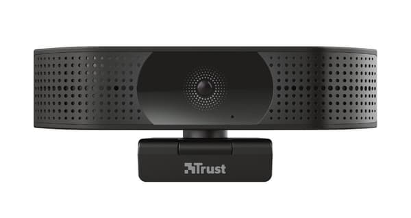 Trust Teza 4K - Webcam - 3840 x 2160 Pixel - Stander - Klemmeholder - Sort