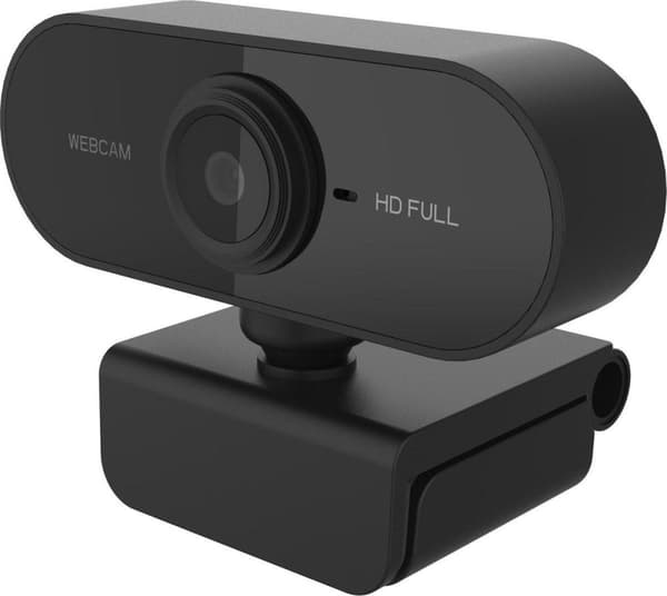 Denver WEC-3001 - Webcam - 1 MegaPixel - 1920 x 1080 Pixels - USB-forbindelse - med clip - Sort
