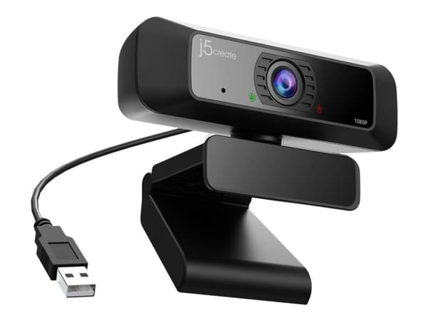 j5create JVCU100 - Nettkamera - farge - 2 MP - 1920 x 1080 - lyd - USB 2.0 - MJPEG, H.264, YUV2 - DC 5 V