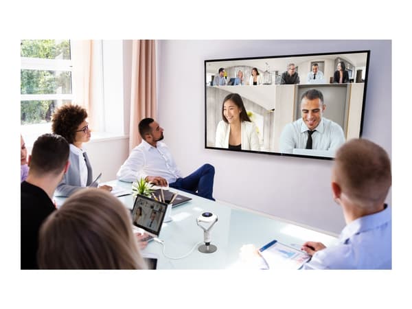 j5create JVCU360-N - Konferansekamera - farge - 2 MP - 1920 x 1080 - 1080p - lyd - USB 2.0 / USB-C - MJPEG - DC 5 V