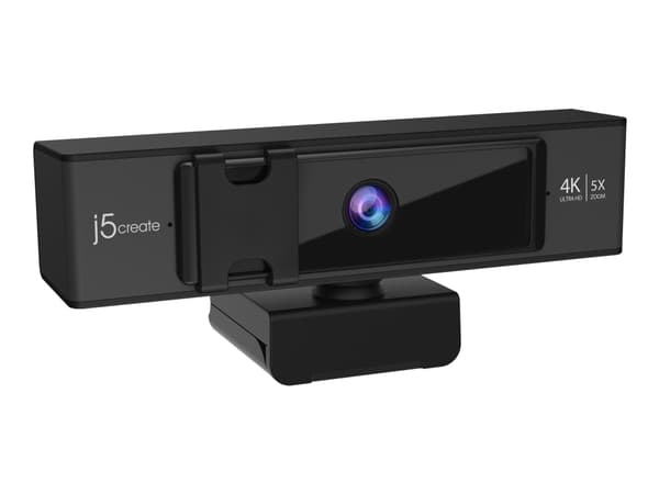 j5create JVCU435 - Nettkamera - farge - 8 MP - 3840 x 2160 - 4K - lyd - USB 2.0 / USB-C - MJPEG, H.264, YUV2 - DC 5 V