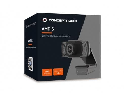Conceptronic AMDIS webcam 2 MP 1920 x 1080 pixels USB 2.0 Sort