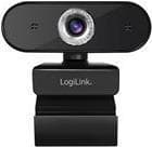 LogiLink HD USB-webkamera med mikrofon - Webkamera - farve - 2 MP - 1280 x 720 - 720p - lyd - USB Sort