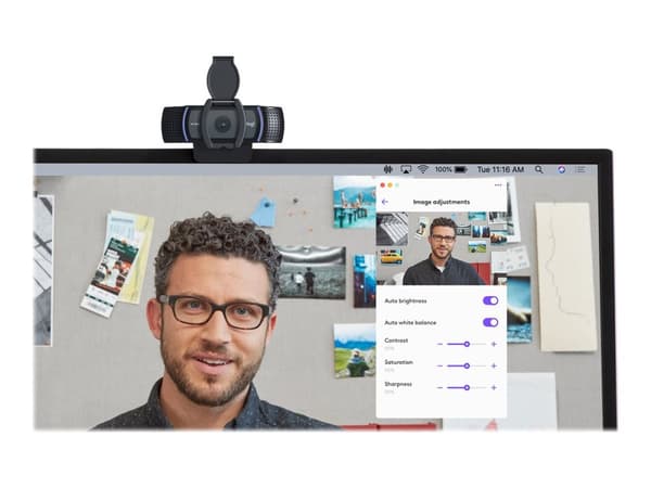 Logitech C920e Webbkamera, 30FPS 1080p
