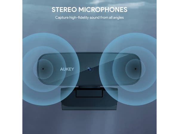 Aukey PC-W3S Stream Series Full HD Webcam with 1/2,9"-CMOS Sensor  black