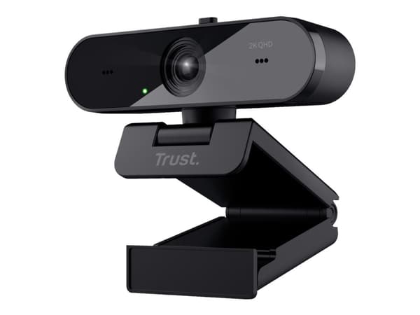 Trust Taxon - Webbkamera - färg - 2560 x 1440 - ljud - USB 2.0 Svart