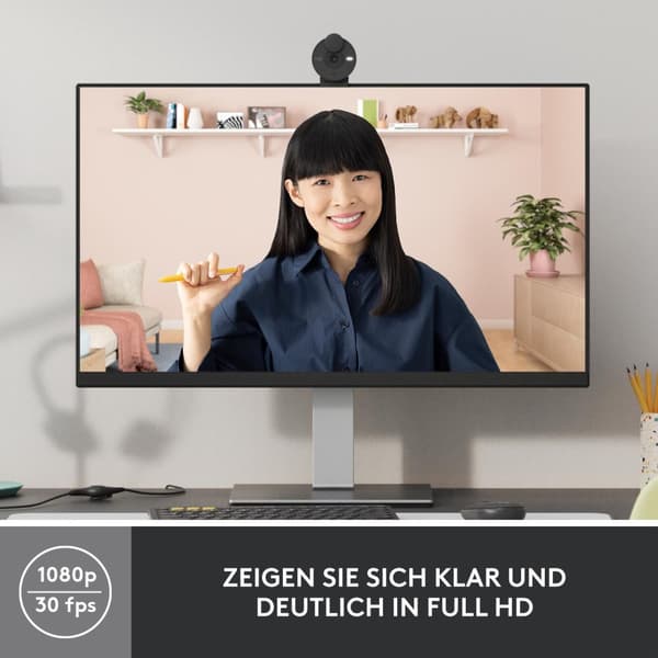 Logitech Brio 300 webcam 2 MP 1920 x 1080 pixels USB-C grafit