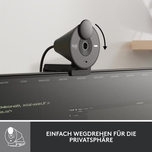 Logitech Brio 300 webcam 2 MP 1920 x 1080 pixels USB-C grafit