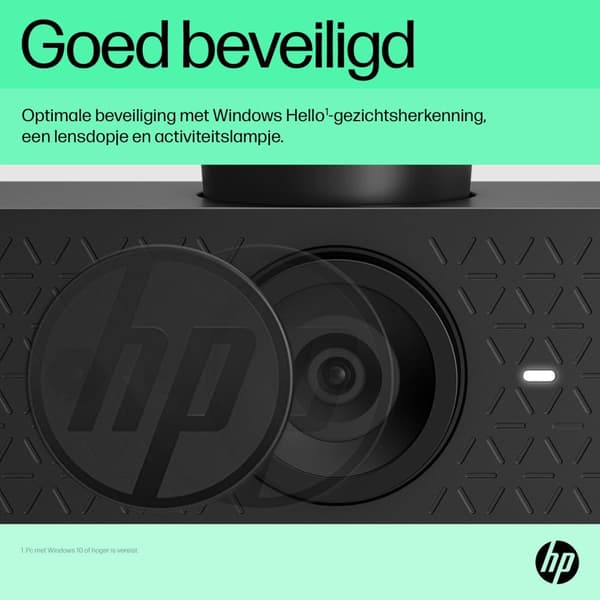 HP 625 - Webcam - tilt - farve - 4 MP - 1920x1080 - lyd - USB3.0 (6Y7L1AA#ABB)