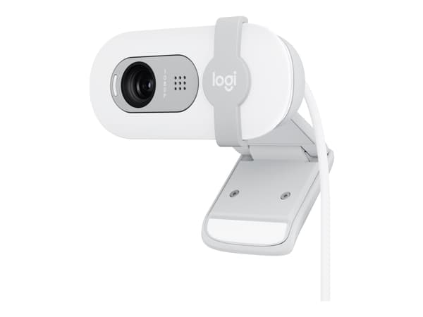 Logitech® | BRIO 100 - Webkamera - Full HD - 1920 x 1080 - innbygget mikrofon - USB-C - Off-White